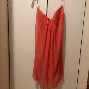 Alice and Olivia Strapless Dress Coral